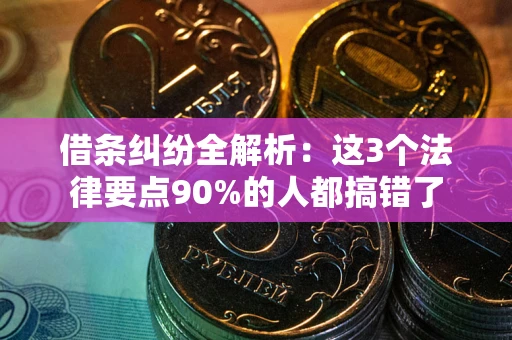 济南借条纠纷全解析：这3个法律要点90%的人都搞错了