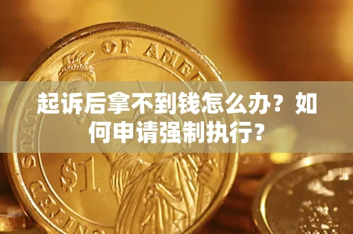 济南起诉后拿不到钱怎么办？如何申请强制执行？