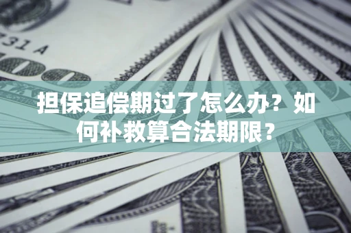 济南担保追偿期过了怎么办？如何补救算合法期限？
