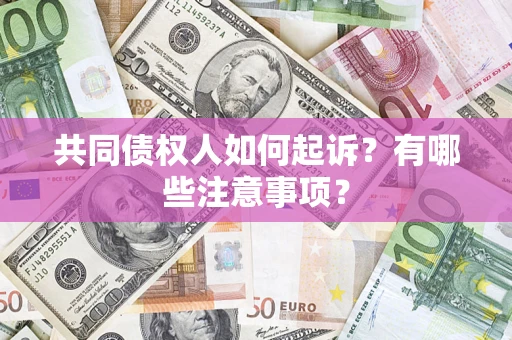 济南共同债权人如何起诉？有哪些注意事项？